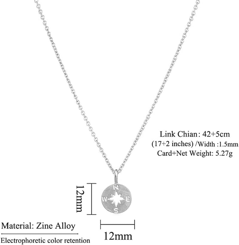 Good Luck Butterfly Compass Necklace with Gift Card for Women