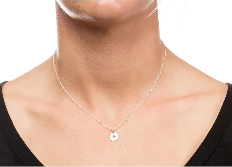 Good Luck Butterfly Compass Necklace with Gift Card for Women