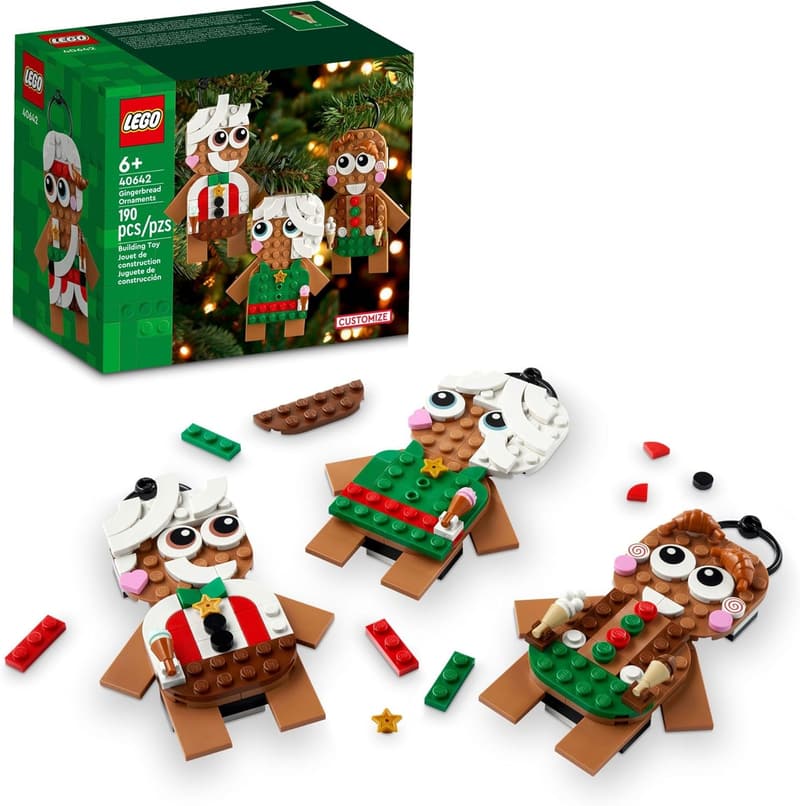LEGO Gingerbread Ornaments Building Set for Kids, Ages 6+