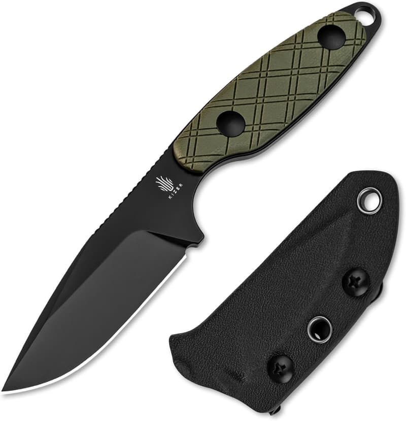 Kizer Muskrat D2 Fixed Blade Knife with G10 Handle