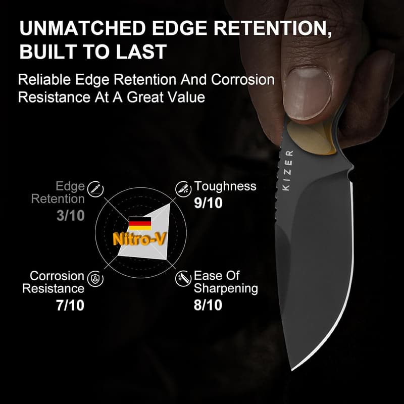 Kizer BUDDY EDC Fixed Blade Knife - 3