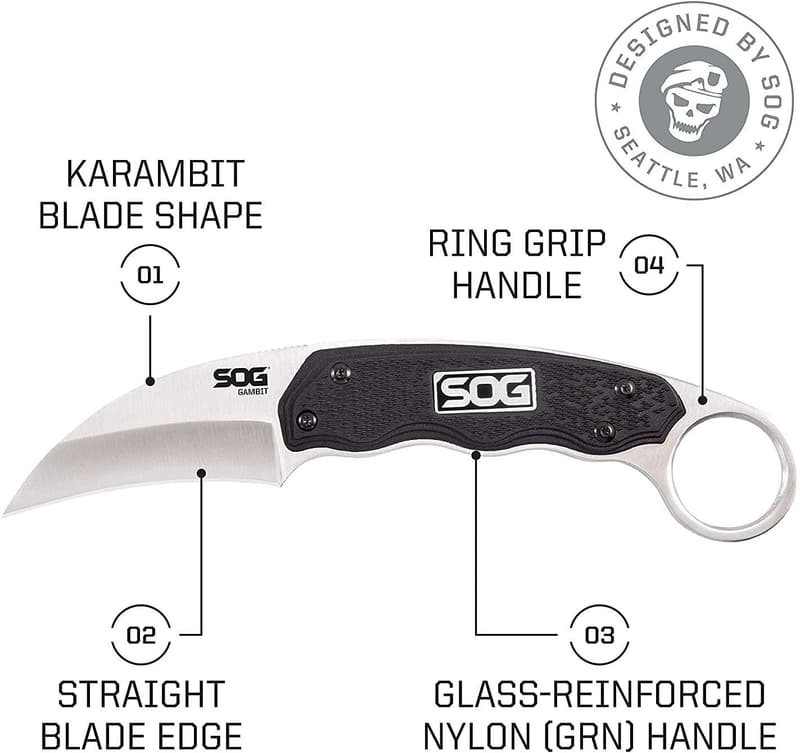SOG Survival Karambit Knife - 2.6