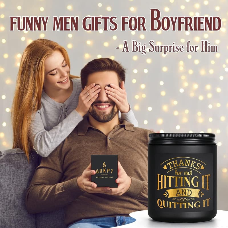 Naughty Scented Candles for Him - Funny Gift for Couples