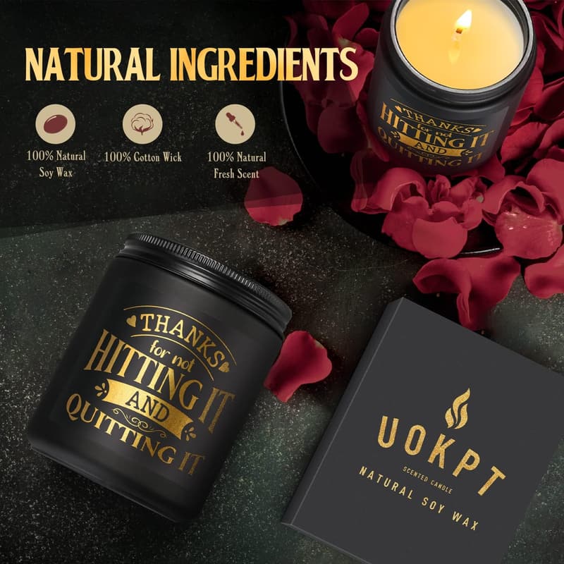 Naughty Scented Candles for Him - Funny Gift for Couples