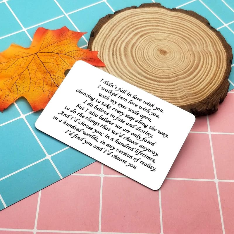 Anniversary Gift: Personalized Stainless Steel Wallet Card