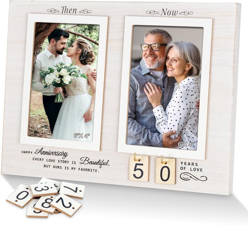 Then & Now Anniversary Photo Frame for Lasting Memories