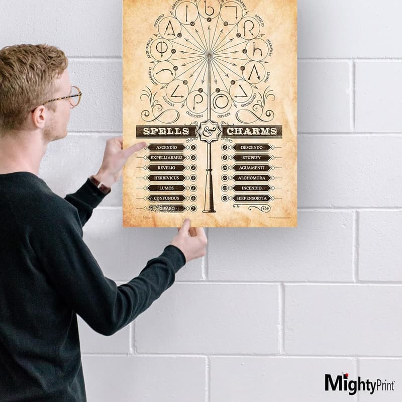 Harry Potter Wand Patterns Durable Wall Art 17” x 24”