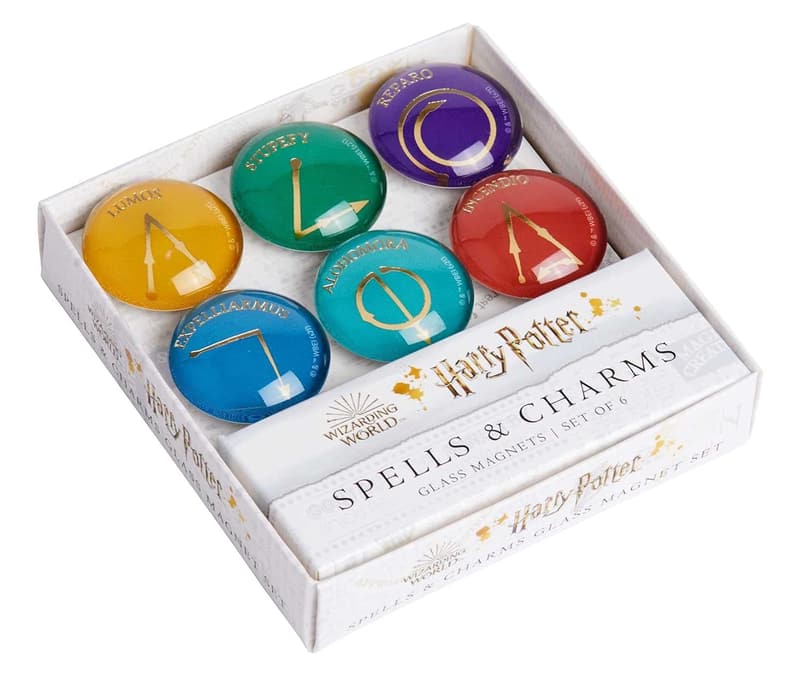 Harry Potter Spells and Charms Glass Magnet Set (6 Pack)