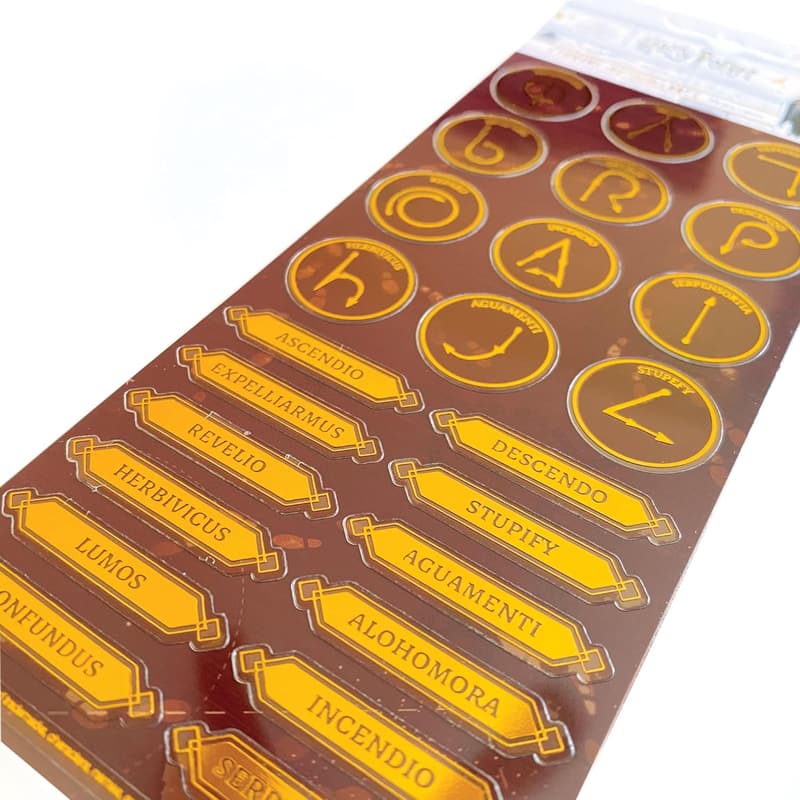 Harry Potter Spells & Charms Sticker Sheet for Crafts