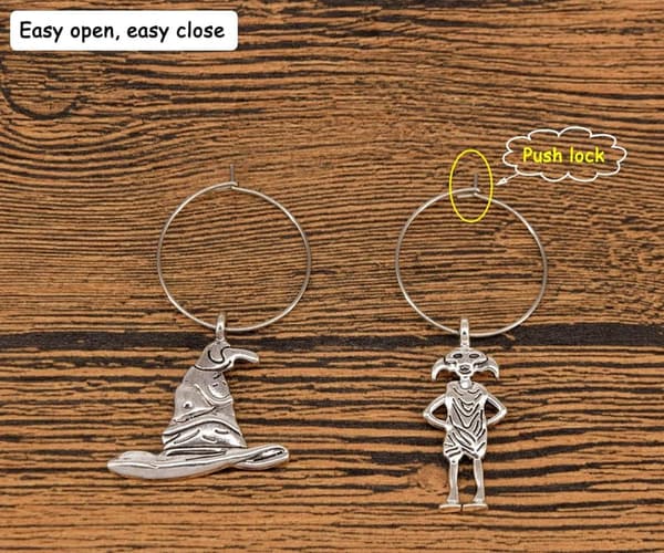 Christmas Wine Glass Charms - Potter Drink Markers