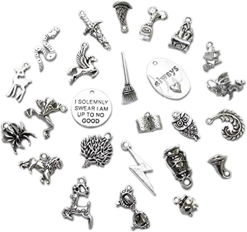 Antiqued Silver Plated Harry Potter Charms – 25PCs DIY Jewelry Set