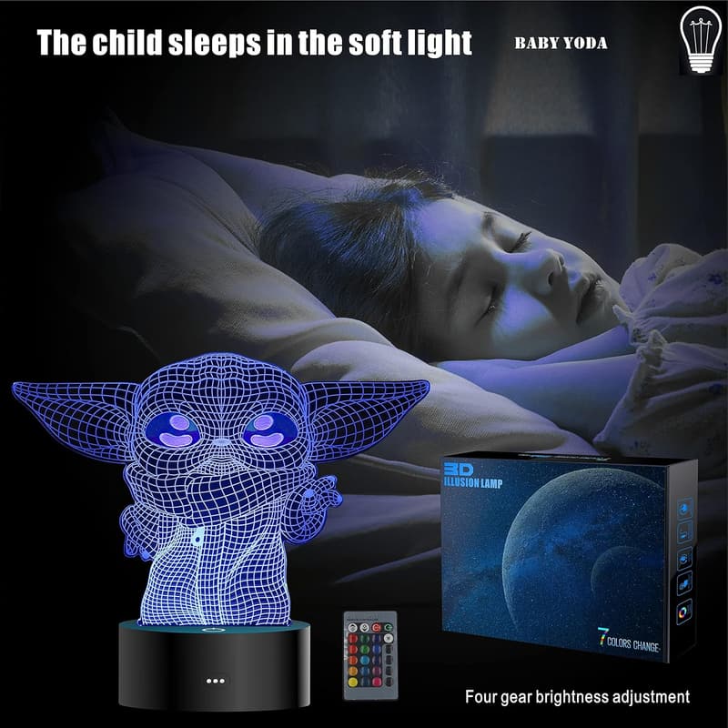 Star Wars 3D Illusion Lamp - LED Night Light for Kids