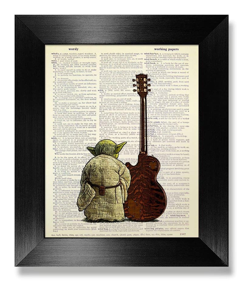 Funny Yoda Music Poster Art Print for Him - Gift for Music Lovers