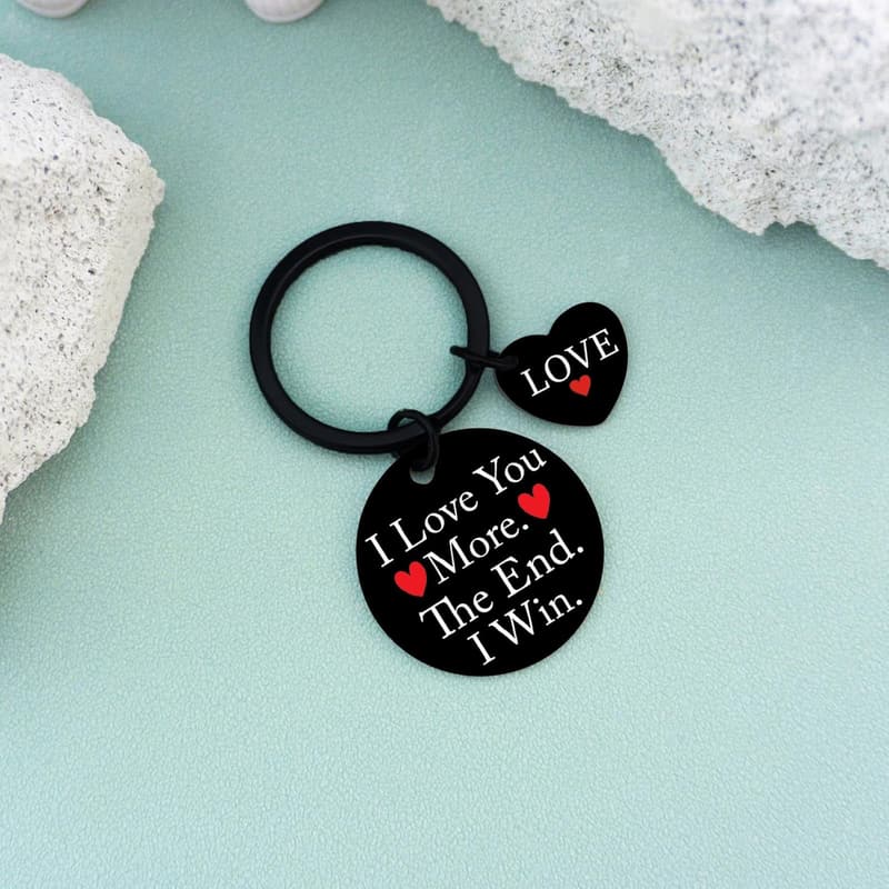 Love You More Keychain for Couples - Perfect Gift for Him/Her