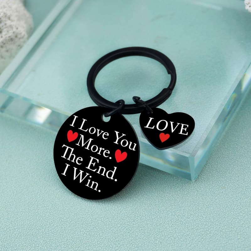 Love You More Keychain for Couples - Perfect Gift for Him/Her