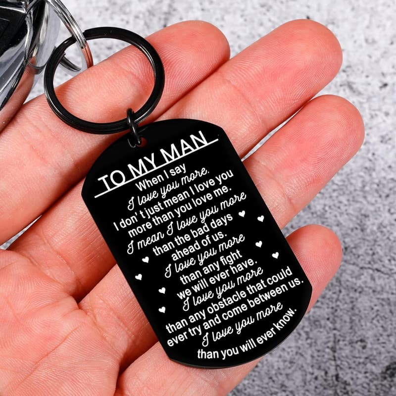 One Year Anniversary Keychain Gift for Husband