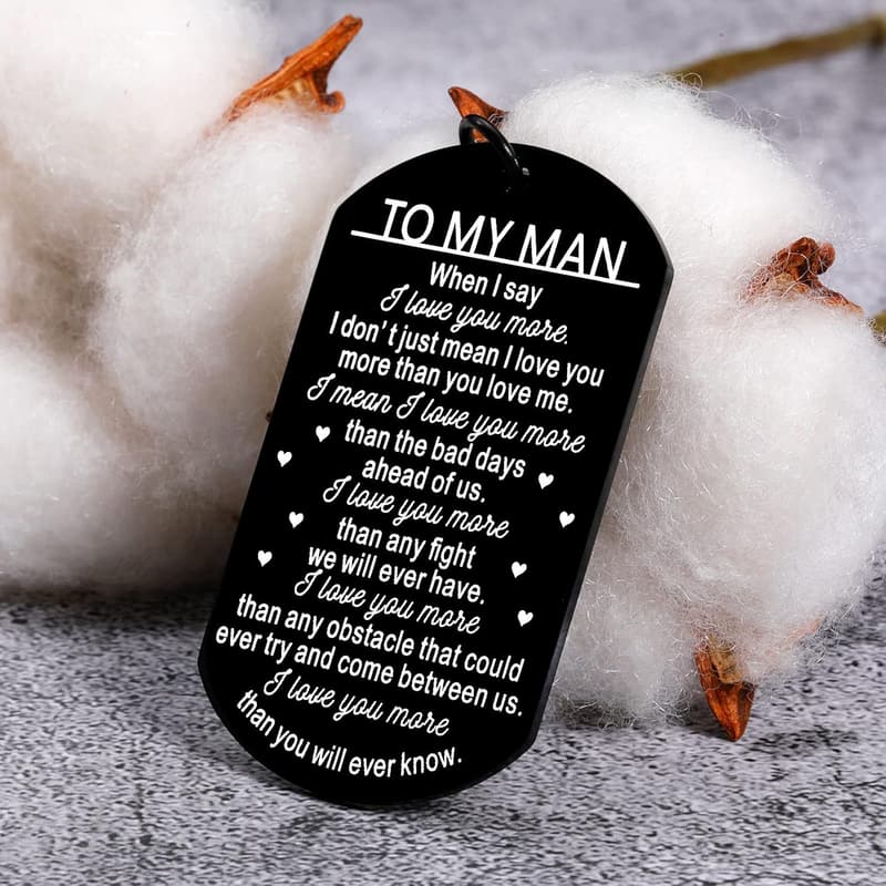 One Year Anniversary Keychain Gift for Husband