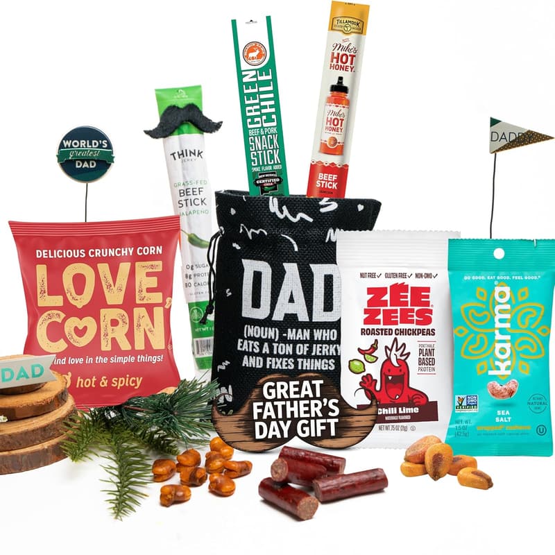 Father's Day Gift: Spicy Jerky & Nuts Dad Bag