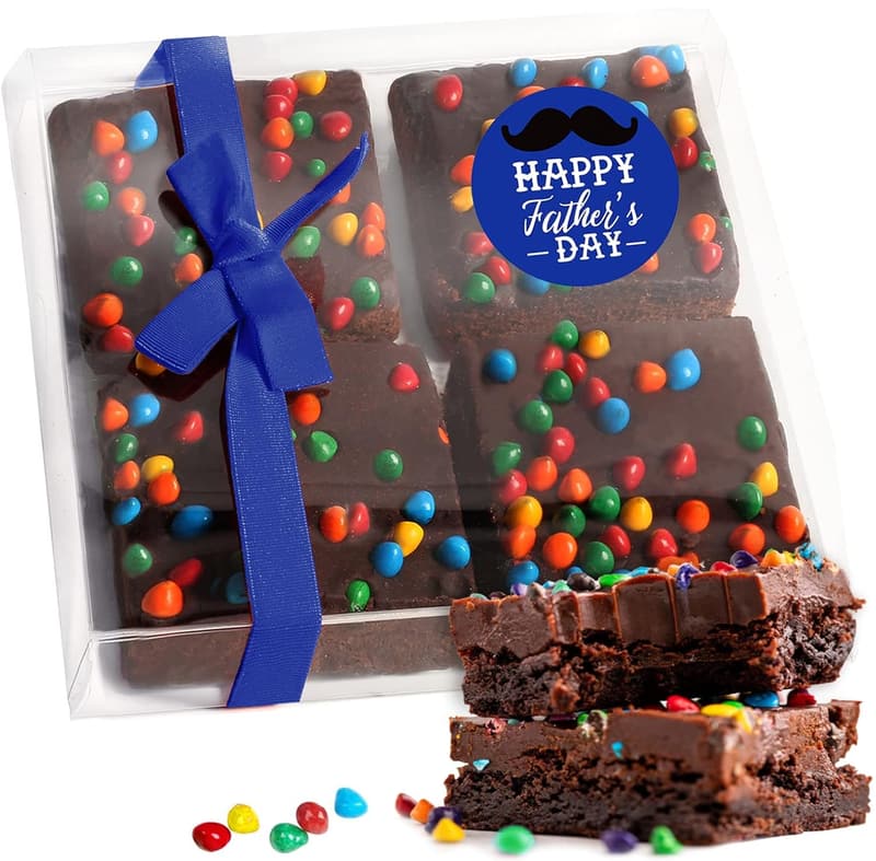 Father's Day Nut-Free Chocolate Brownie Gift Basket for Dad