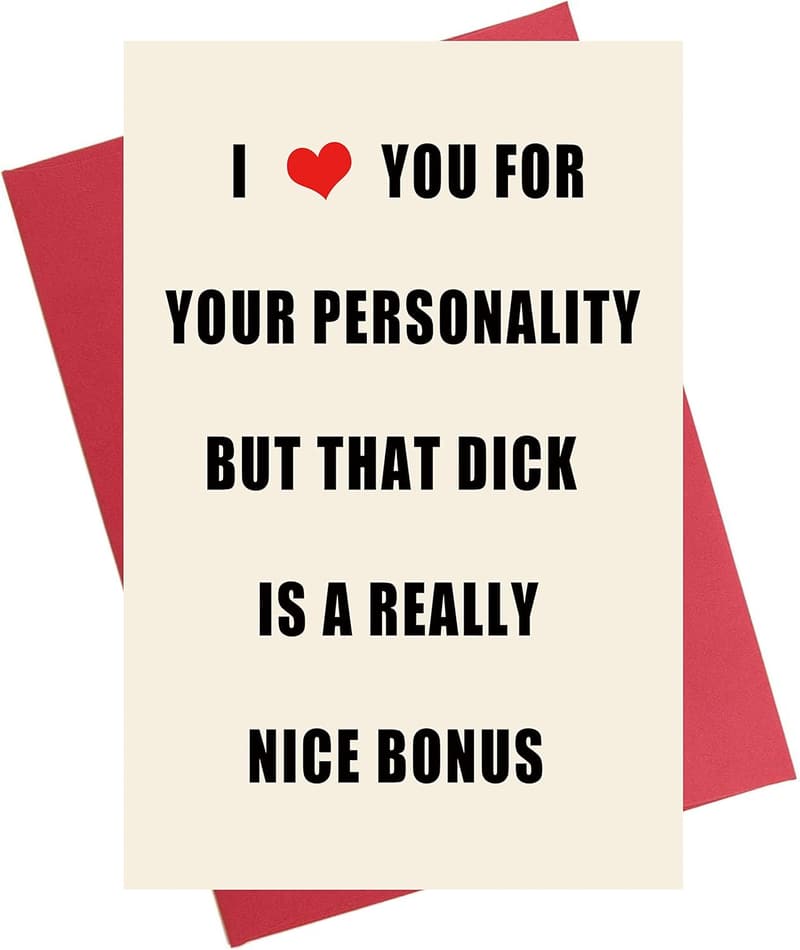 Funny Anniversary Card for Him - Naughty Love Humor