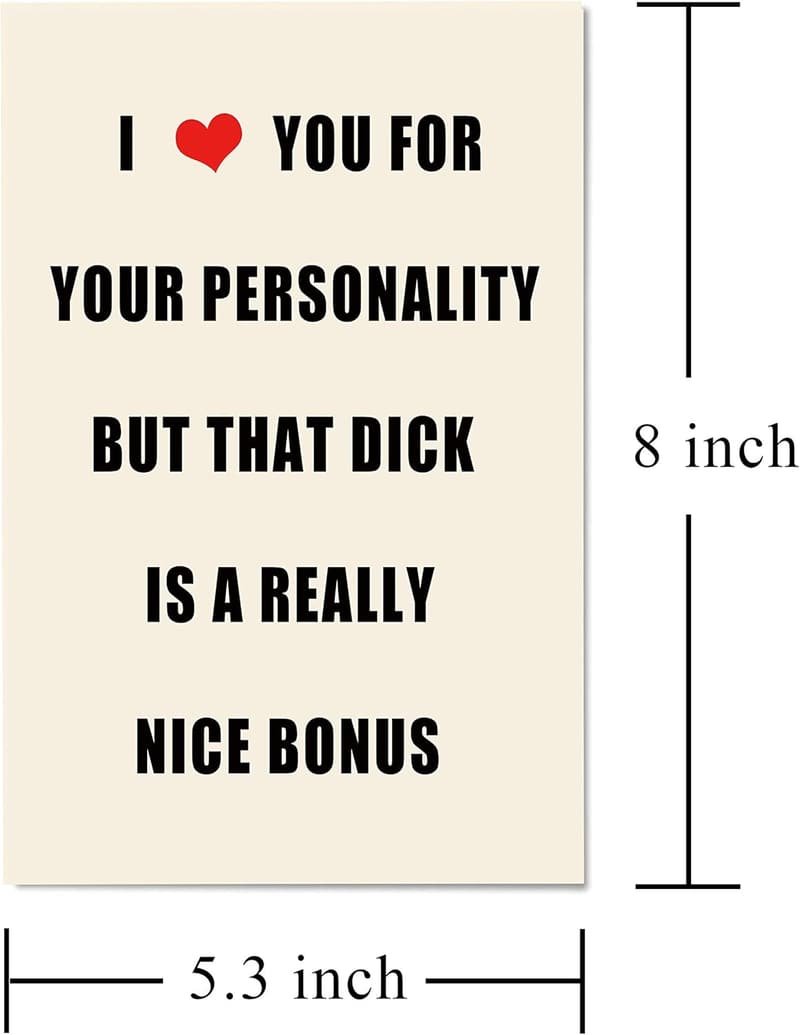 Funny Anniversary Card for Him - Naughty Love Humor