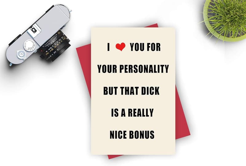 Funny Anniversary Card for Him - Naughty Love Humor