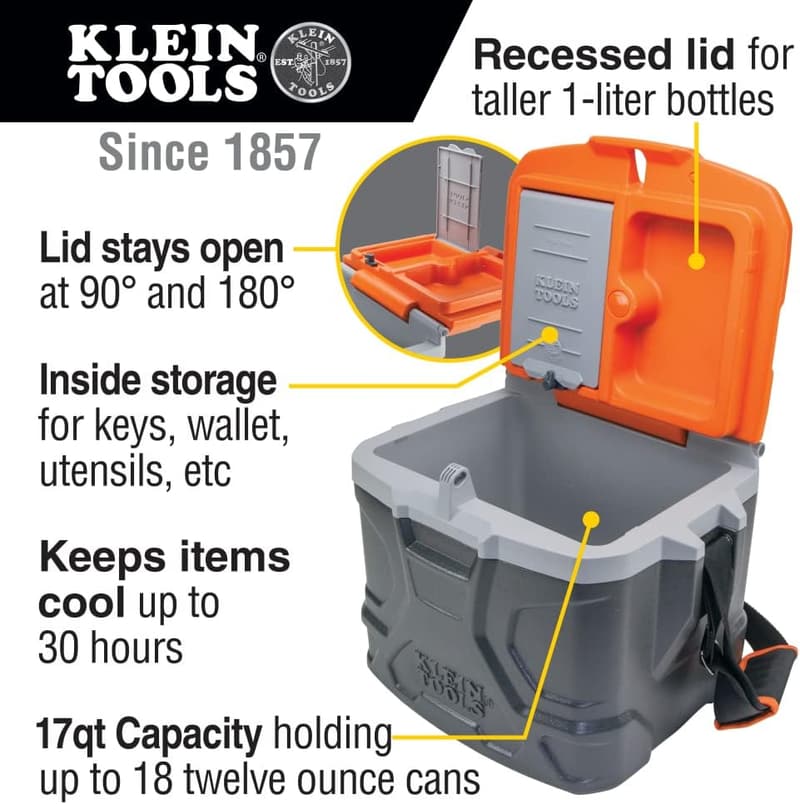 17-Quart Tradesman Pro Cooler Lunch Box - Keeps Cool 30 Hours