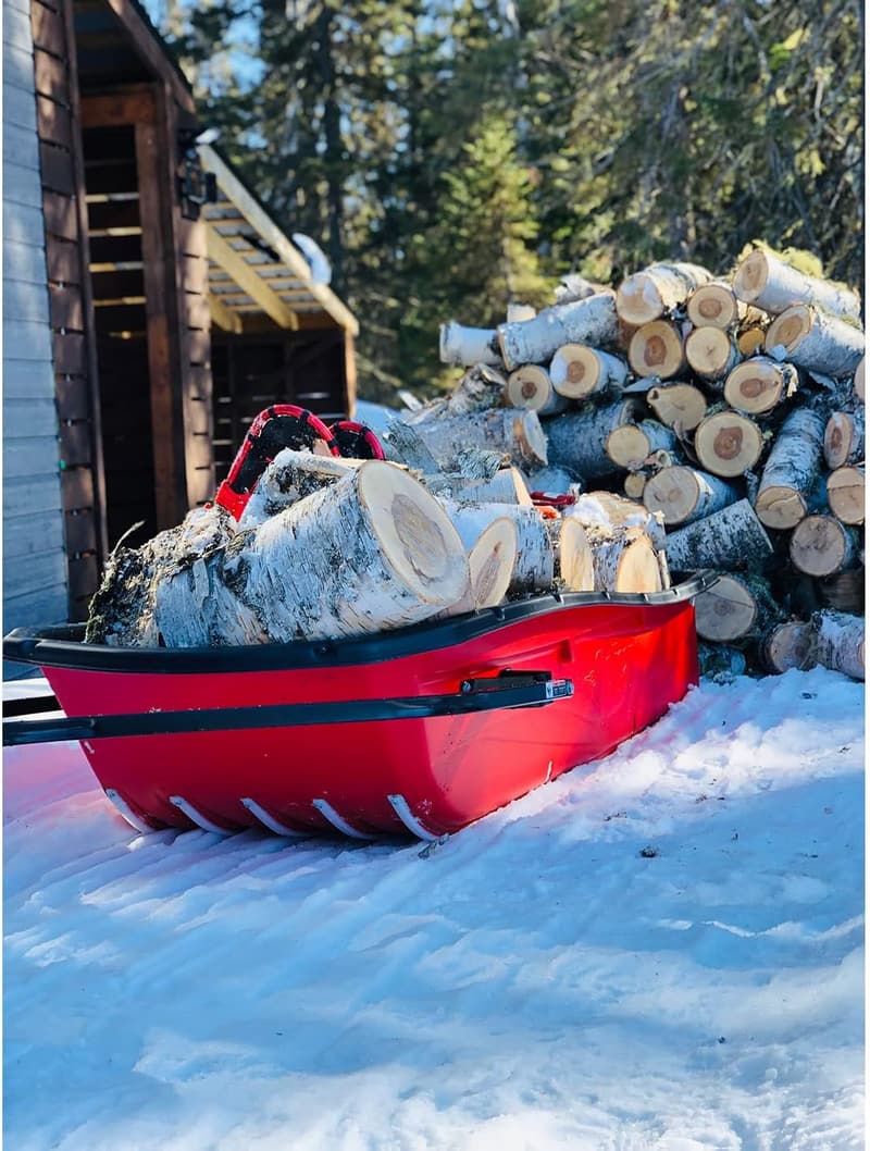 Red Trek 75 Utility Snow Sled for Winter Fun