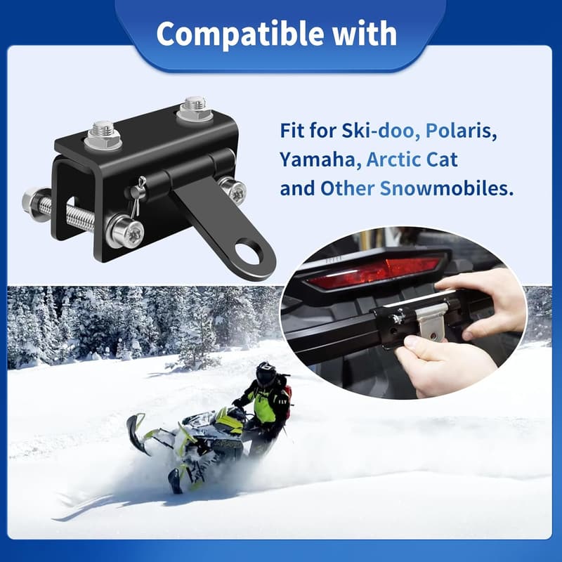 Snowmobile Trailer Tow Hitch Kit for Ski Doo, Polaris, Yamaha