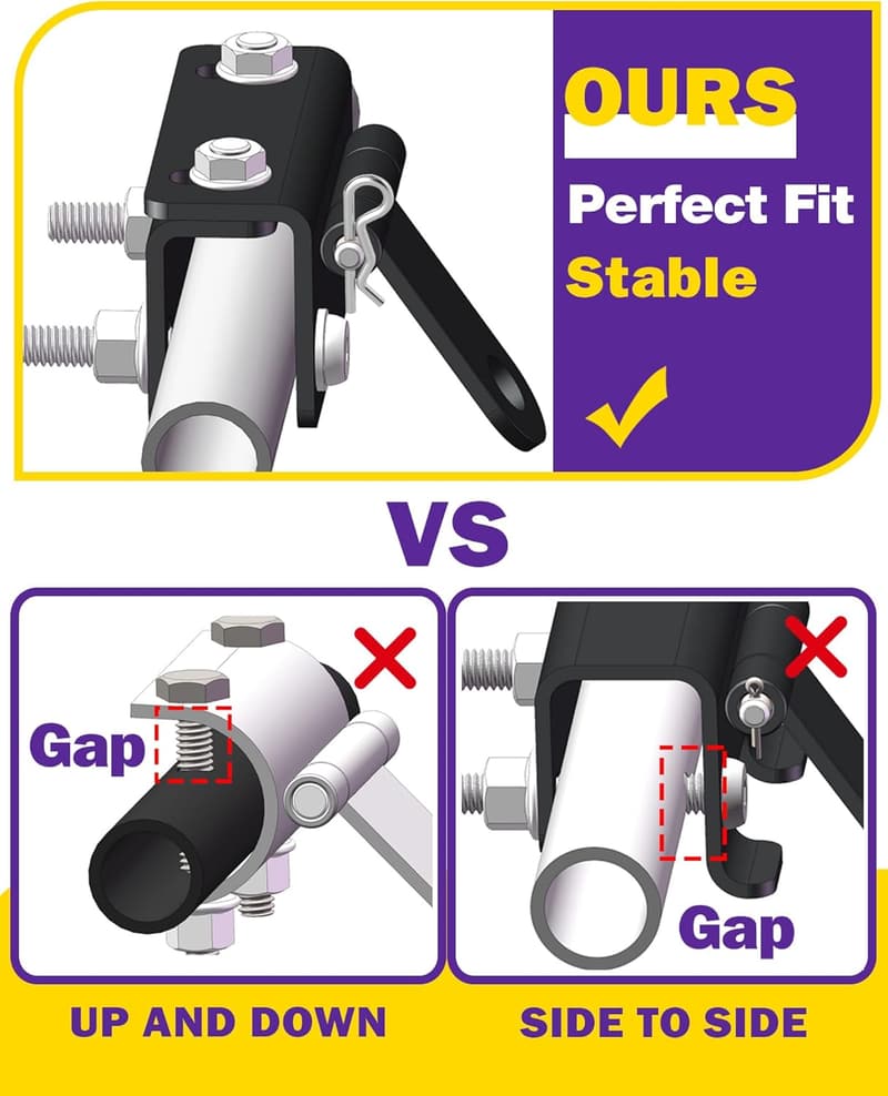Adjustable Heavy-Duty Steel Snowmobile Towing Kit