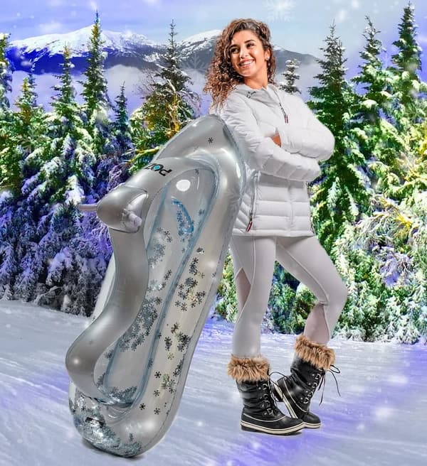 Luxurious Inflatable Snowmobile Sled with Handles - 51 Inch