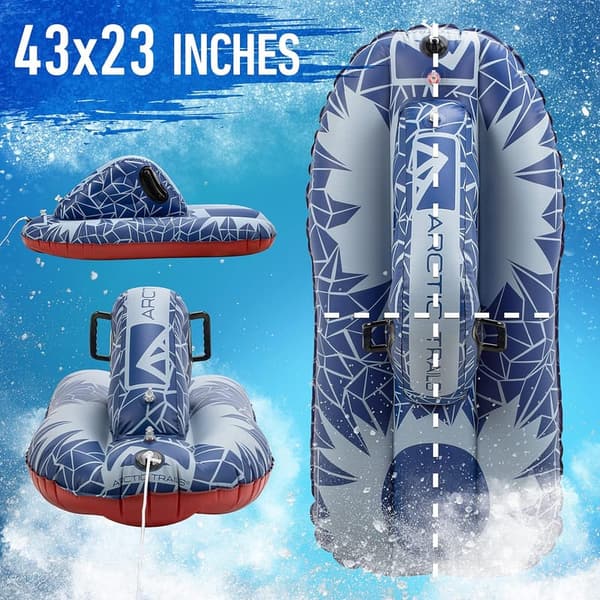Arctic Trails Heavy-Duty Inflatable Snow Tubes for Kids & Adults