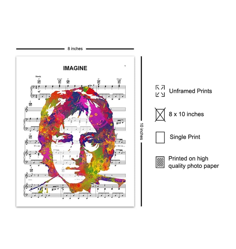 John Lennon 8x10 Poster - Unique Beatles Wall Art Decor