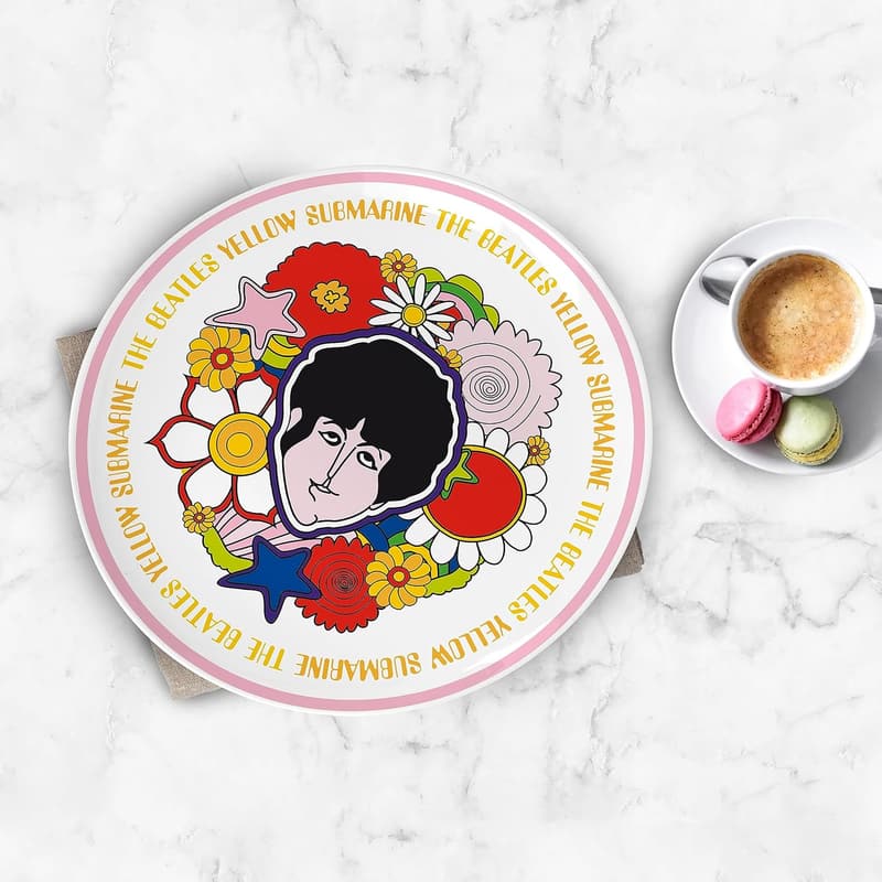 The Beatles Yellow Submarine Flower Plate Set - 4 pcs