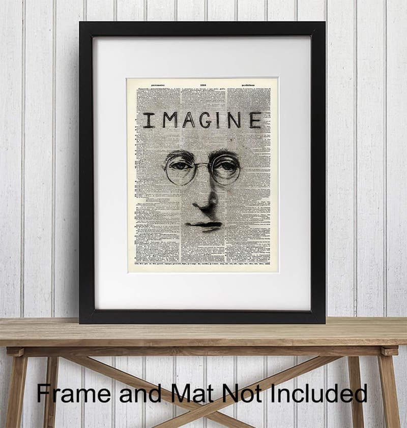 John Lennon Graffiti Wall Art Print - 8x10 Unframed Decor