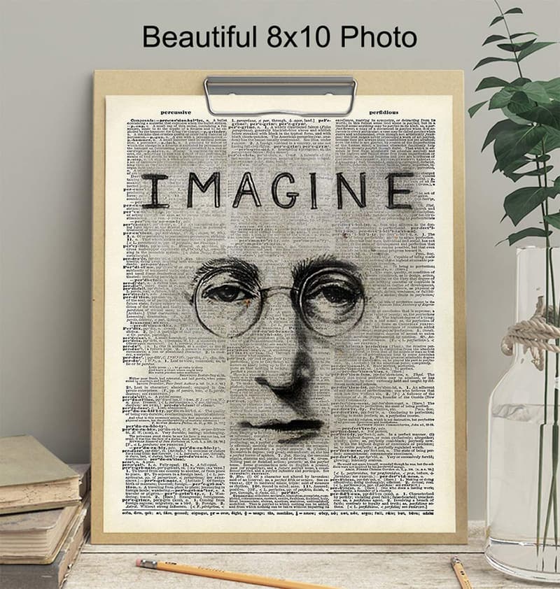 John Lennon Graffiti Wall Art Print - 8x10 Unframed Decor