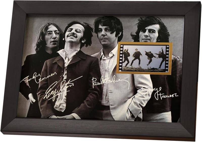 The Beatles Framed Poster with Film Display - Cool Gift for Music Lovers