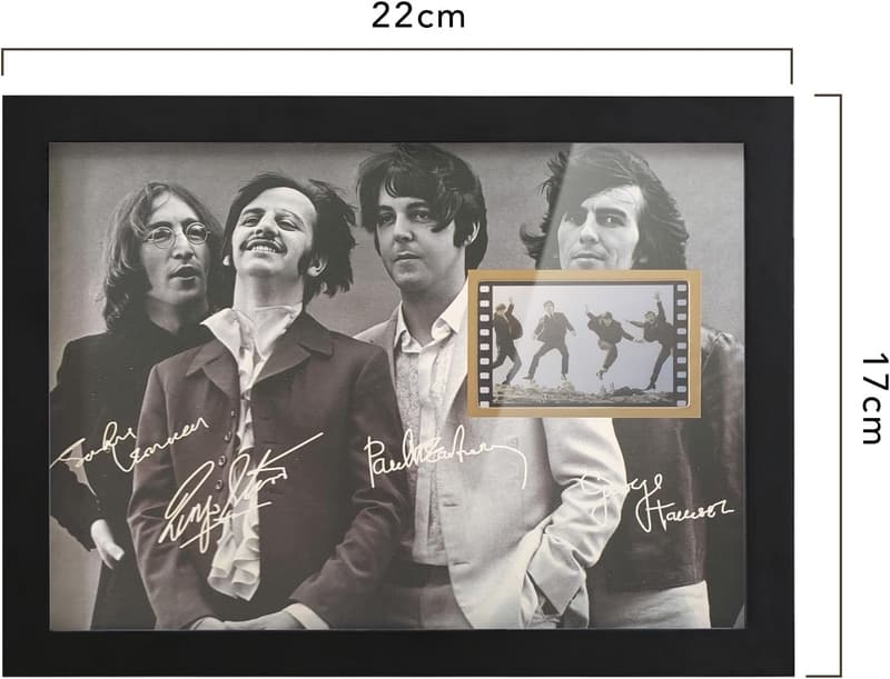 The Beatles Framed Poster with Film Display - Cool Gift for Music Lovers