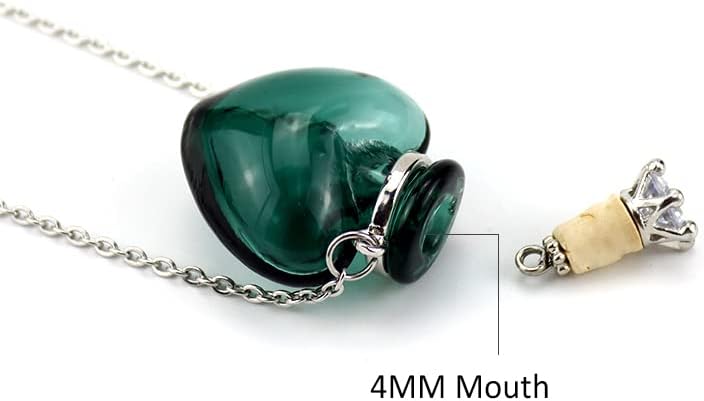 Colorful Heart Perfume Bottle Necklace - Stainless Steel Diffuser