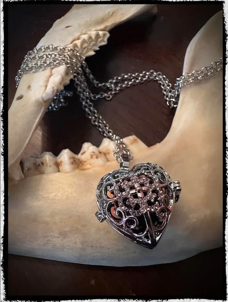 Victorian Heart Locket Necklace Kit - Handmade Blood Vial Design