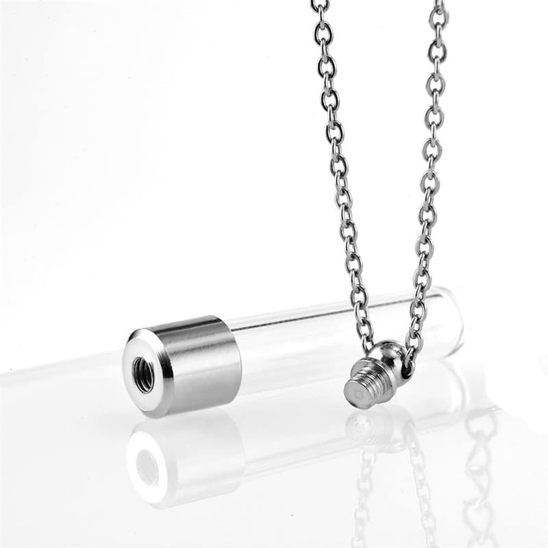 Heart-Shaped Cremation Urn Pendant Necklace for Women