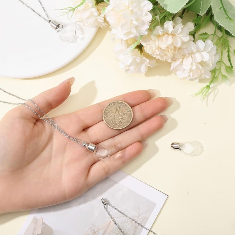 Memorial Ashes Holder Necklace - Stainless Steel Heart Pendant