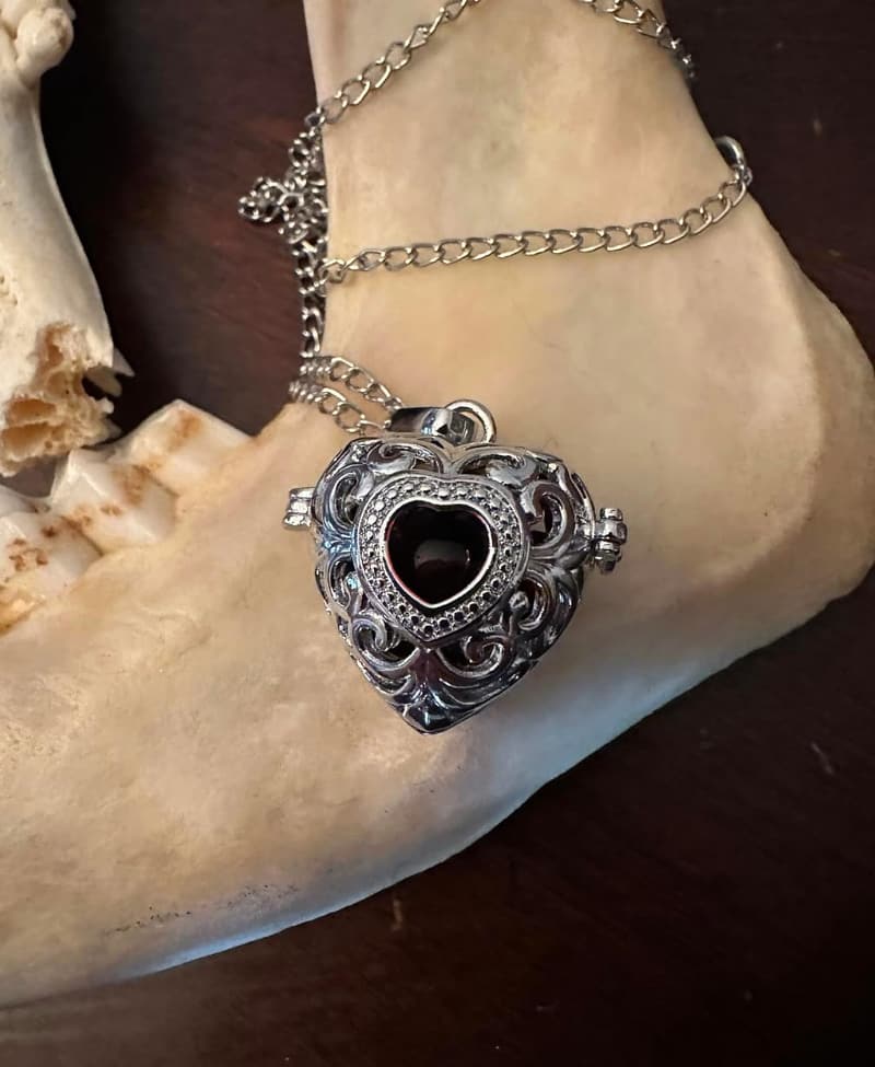 Victorian Heart Locket Bloodvial Necklace - 32