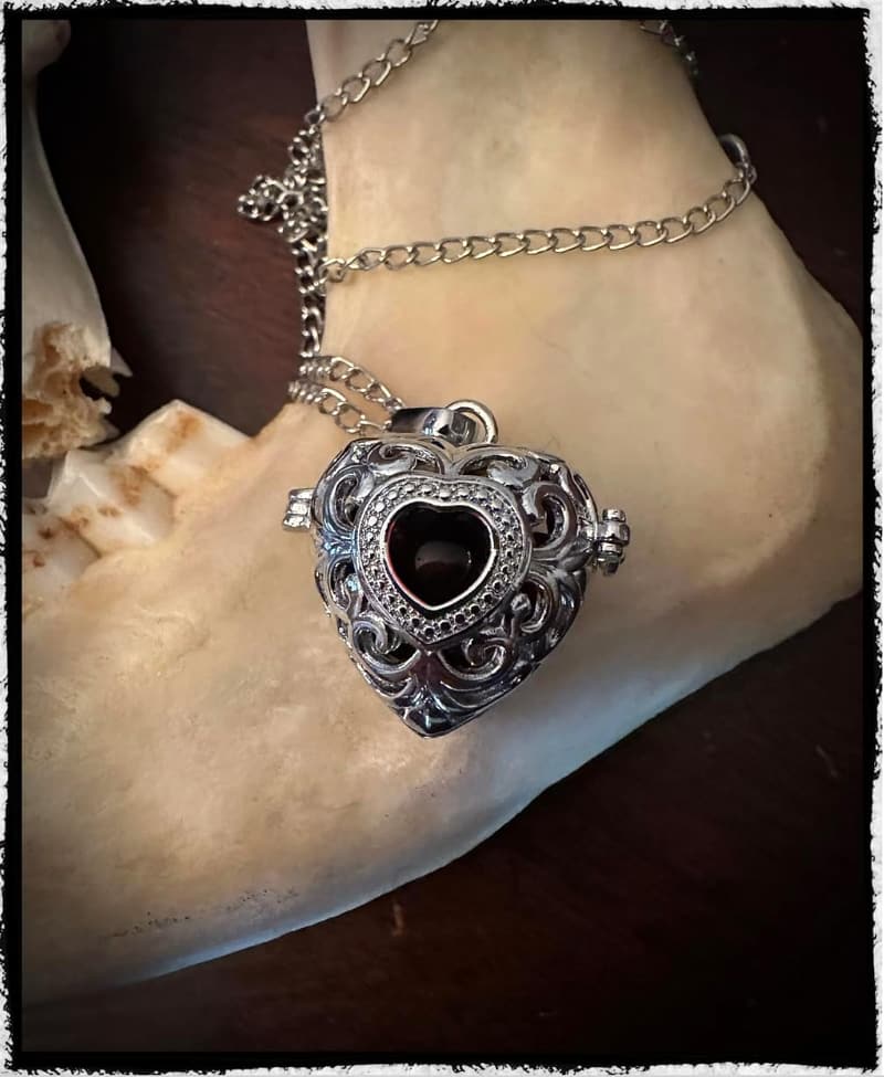 Victorian Heart Locket Bloodvial Necklace - 32