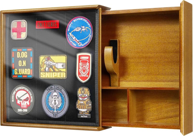Hidden Wall-Mounted Shelf with Secret Compartment Storage