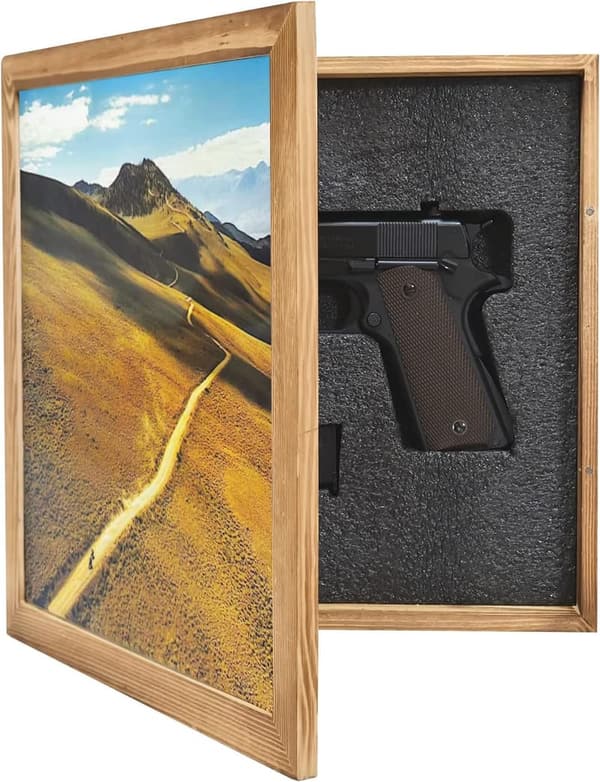 Concealed Firearm Storage Picture Frame Shelf for Home Decor