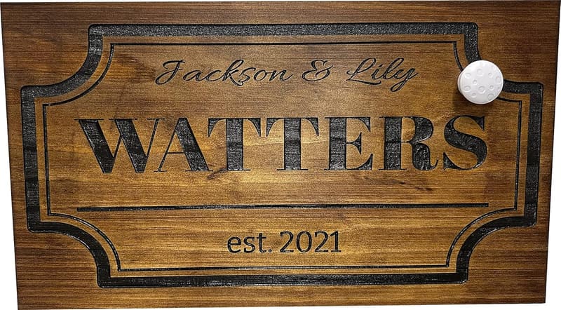 Personalized Concealment Shelf with Family Name and Date