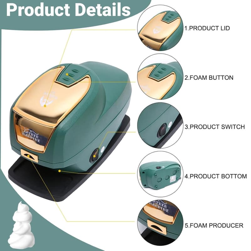 Heated Lather Machine for Barbers with 260ML Dispenser