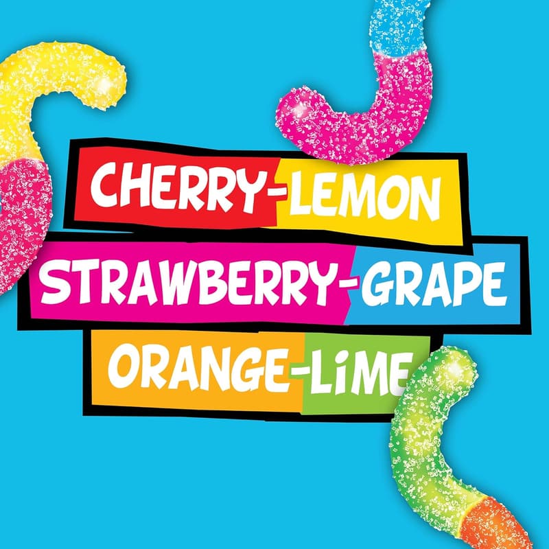 Trolli Mini Sour Brite Crawlers Gummy Worms – Sweet & Sour 18 oz