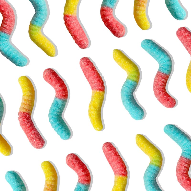 Sour Gummy Worms - Bulk Pack of 40 Assorted Snack Bags